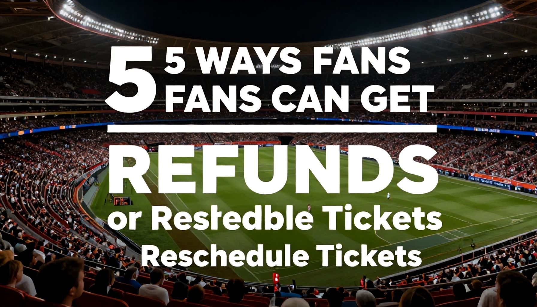 5 Ways Fans Can Get Refunds or Reschedule Tickets*
