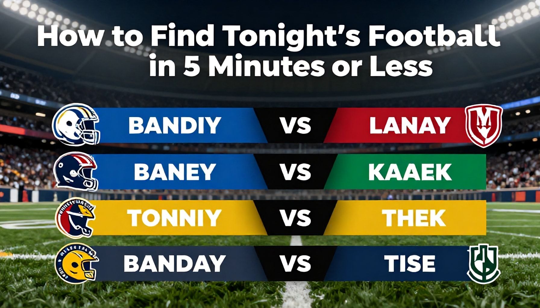 How to Find Tonight’s Football Games in 5 Minutes or Less*