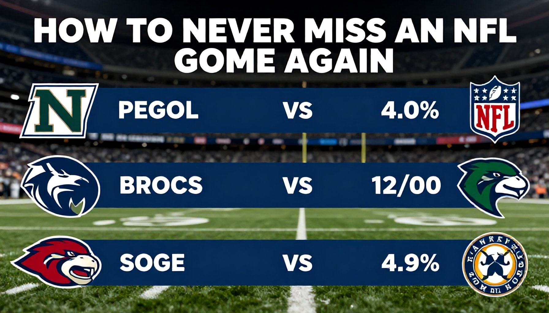 How to Never Miss an NFL Game Again—Tonight’s Matchups Explained*