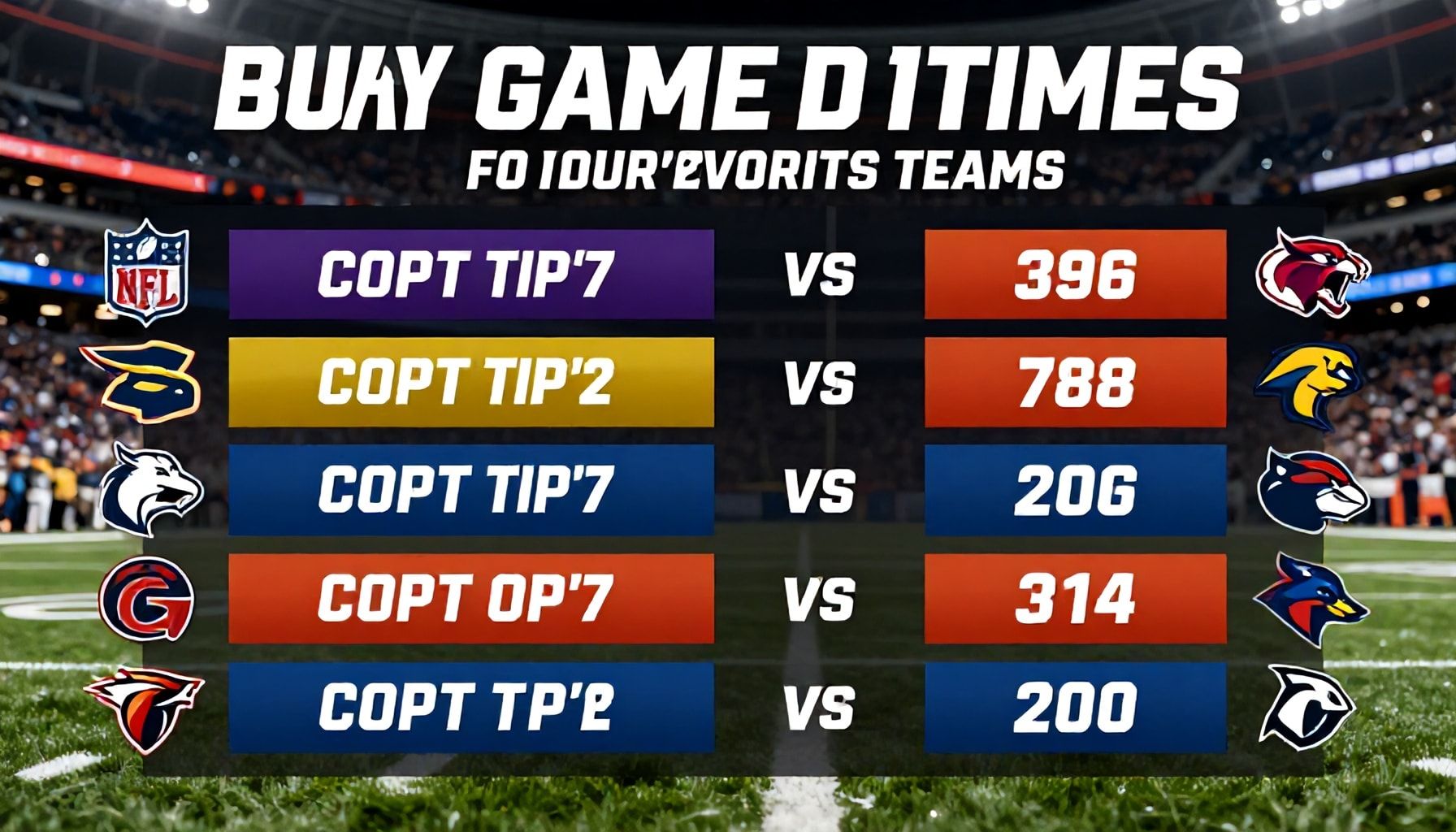 How to Quickly Find Today’s NFL Game Times for Your Favorite Teams*