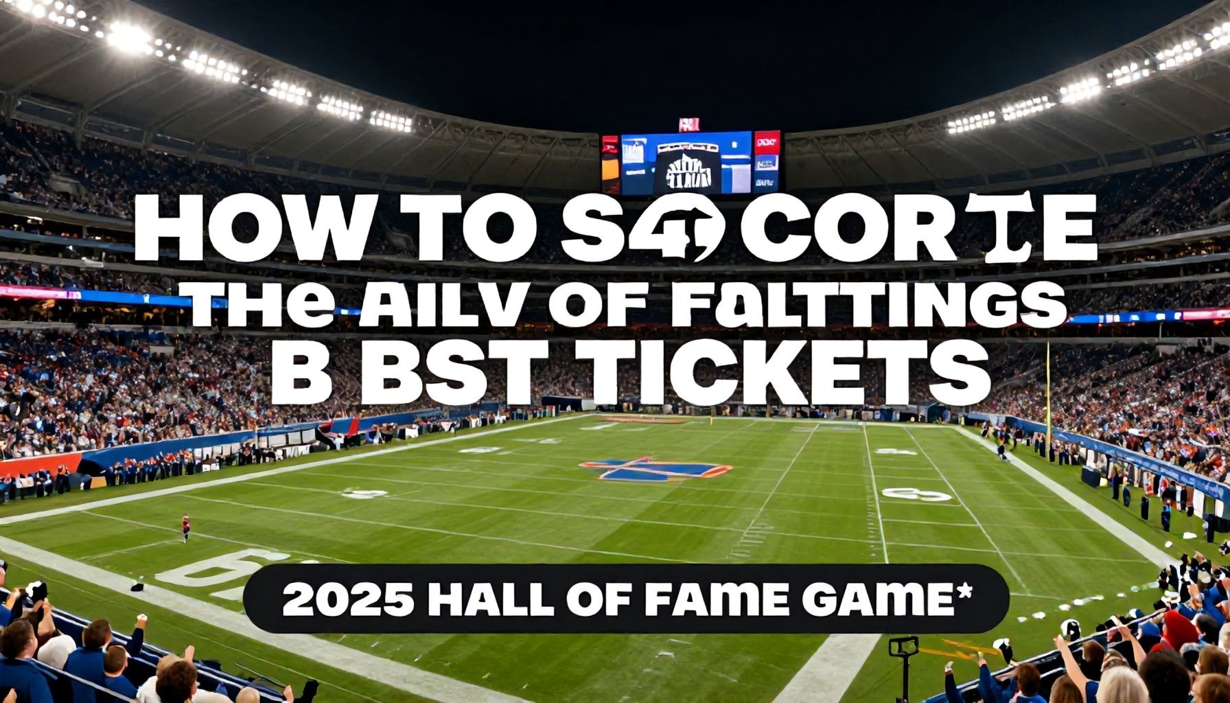 How to Score the Best Tickets for the 2025 Hall of Fame Game*