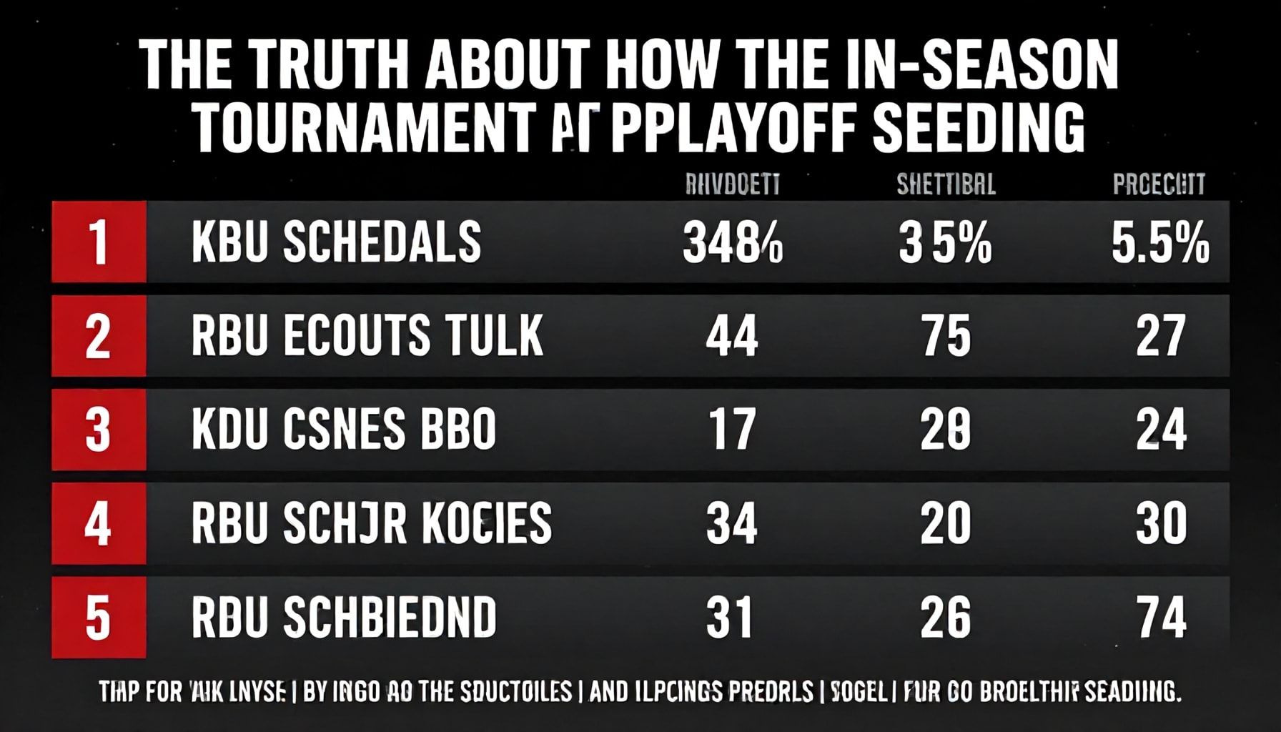 The Truth About How the In-Season Tournament Affects Playoff Seeding"*