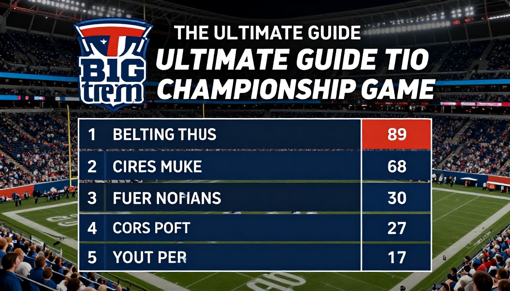 The Ultimate Guide to Betting on the Big Ten Championship Game*