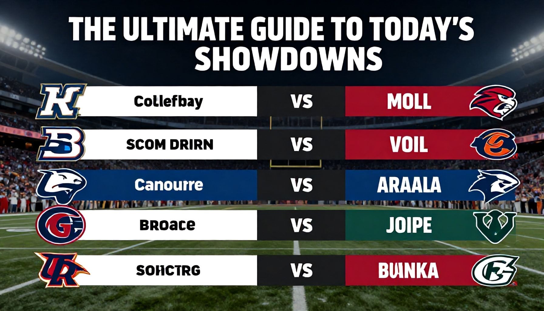 The Ultimate Guide to Today’s College Football Showdowns*