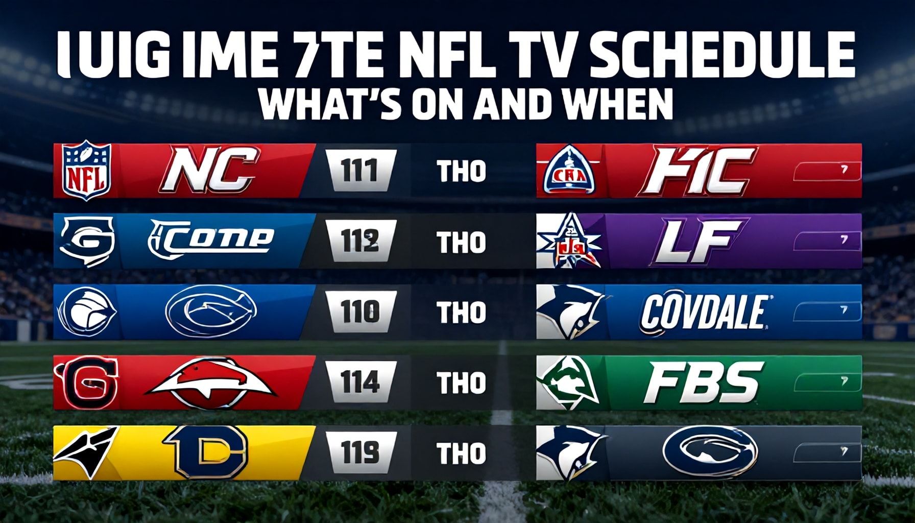 The Ultimate NFL TV Schedule: What’s On and When*