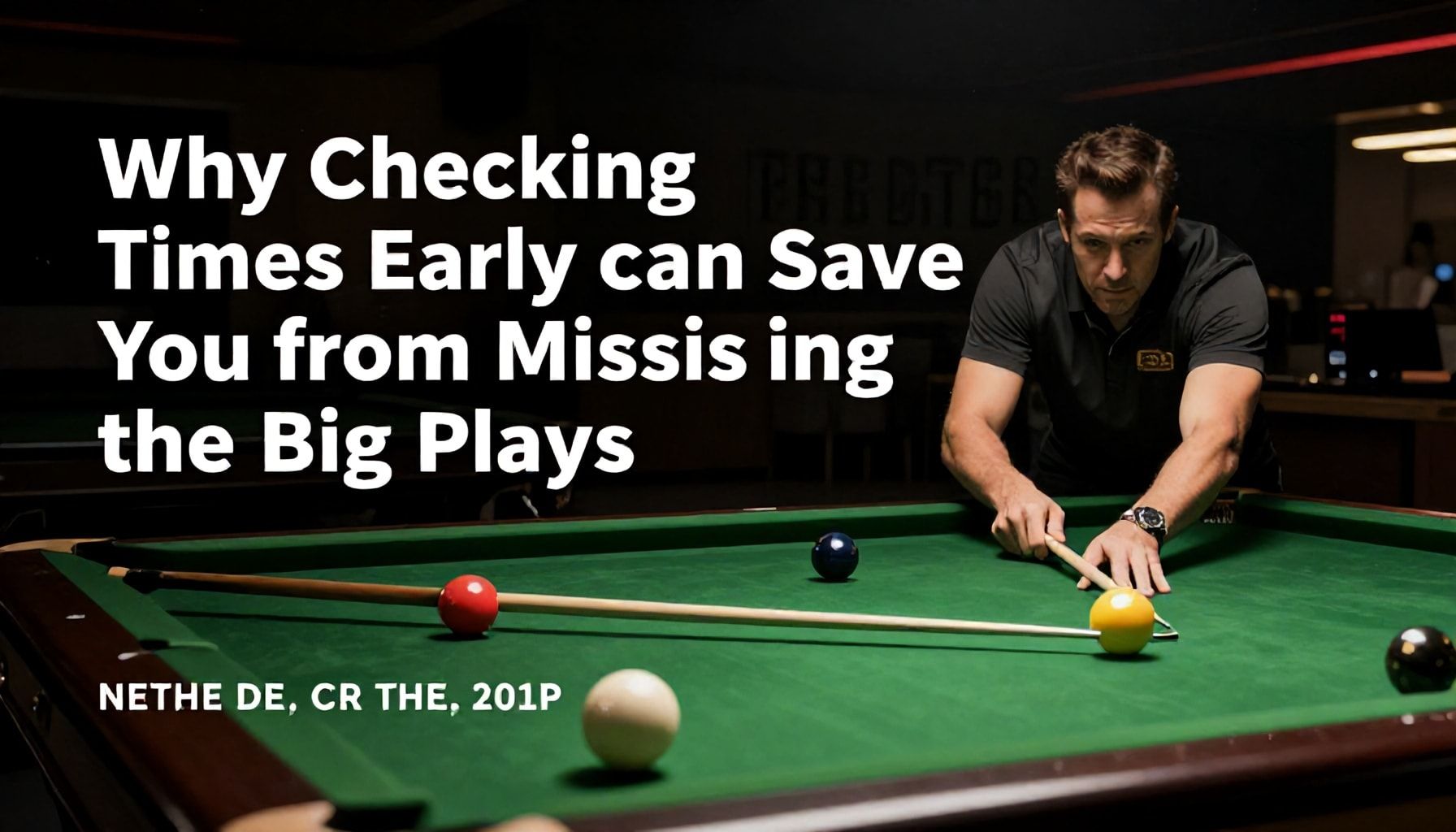 Why Checking Game Times Early Can Save You from Missing the Big Plays*