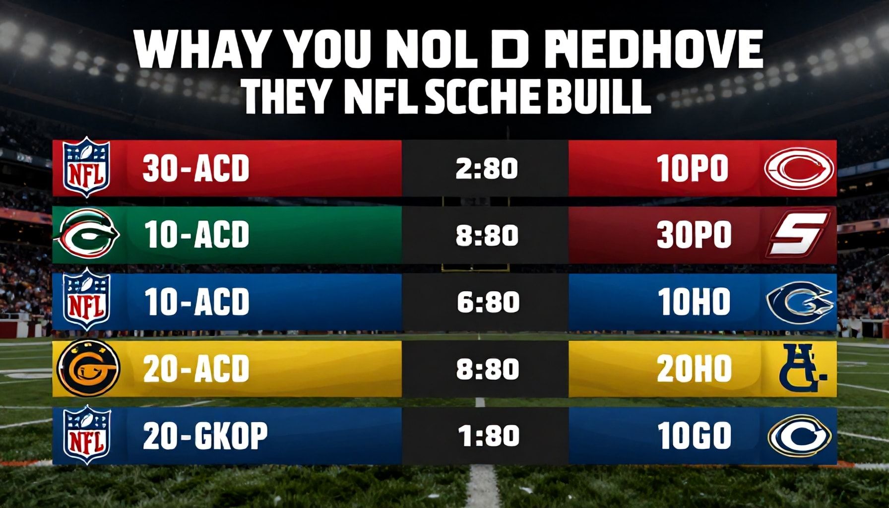 Why You Should Always Check the NFL Schedule Before Game Night*