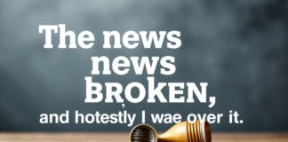 The news is broken, and honestly, I'm over it.